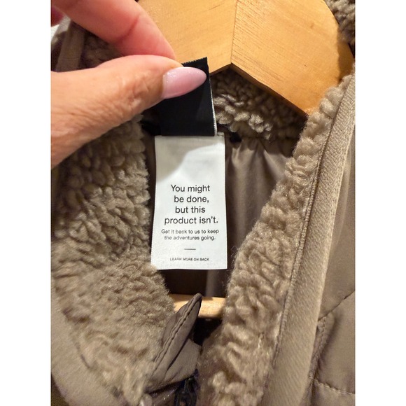 The North Face Womens Thermoball Eco Quilted Puffer Jacket Taupe Brown Small - Picture 5 of 11